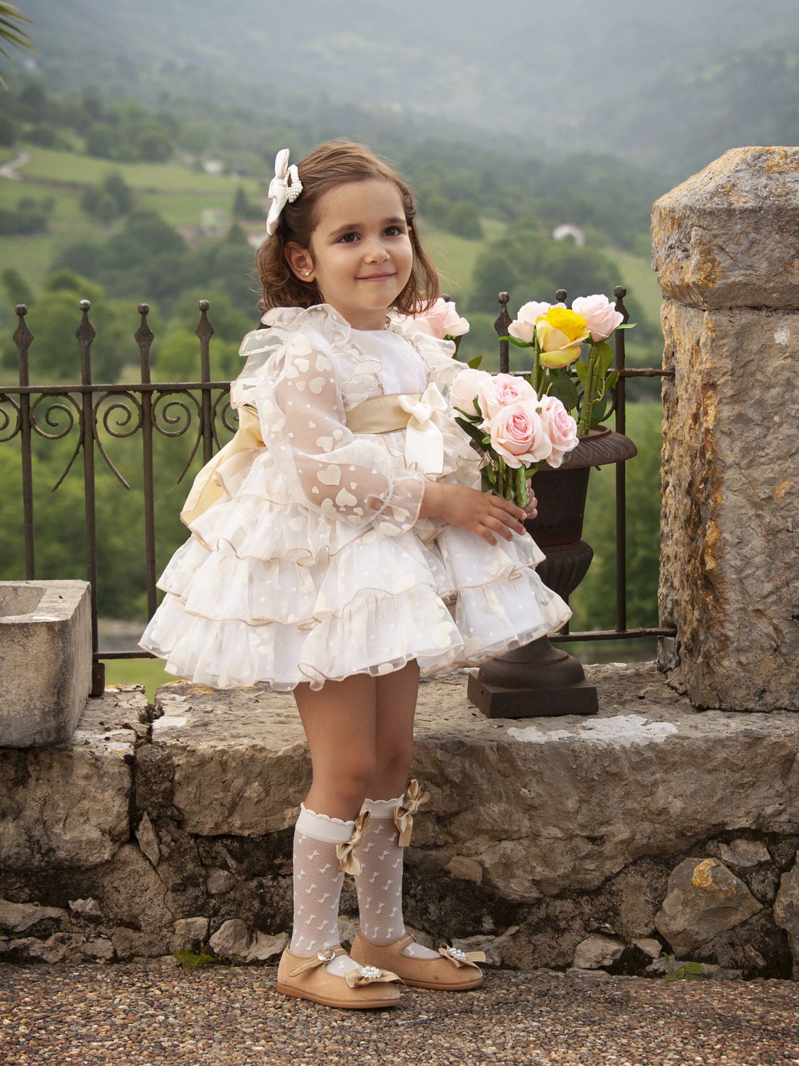 Robe Herats Organza crème - PRÉCOMMANDE