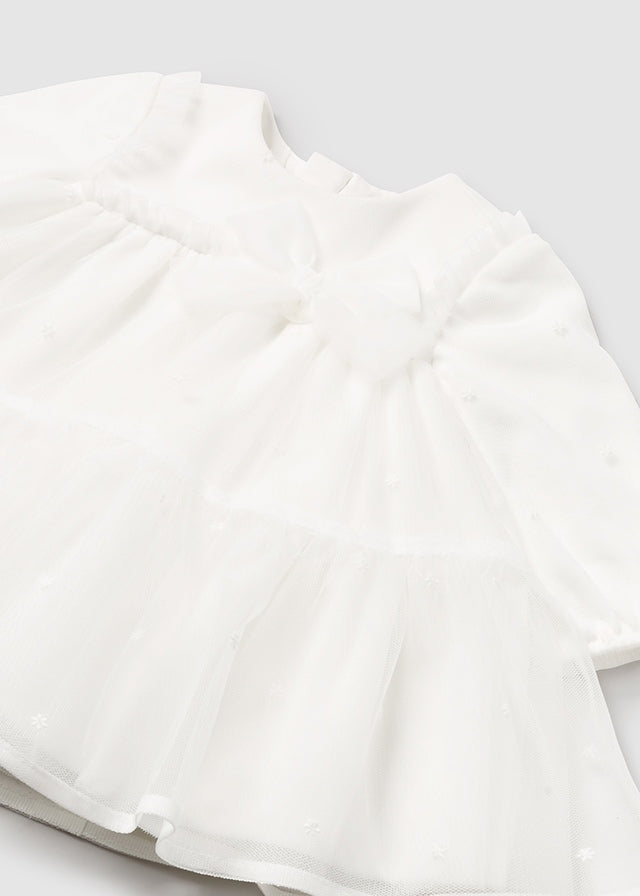 Natural tulle dress mayoral