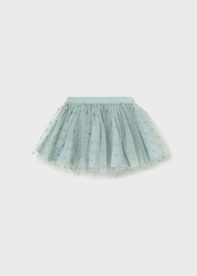 Jade tulle skirt