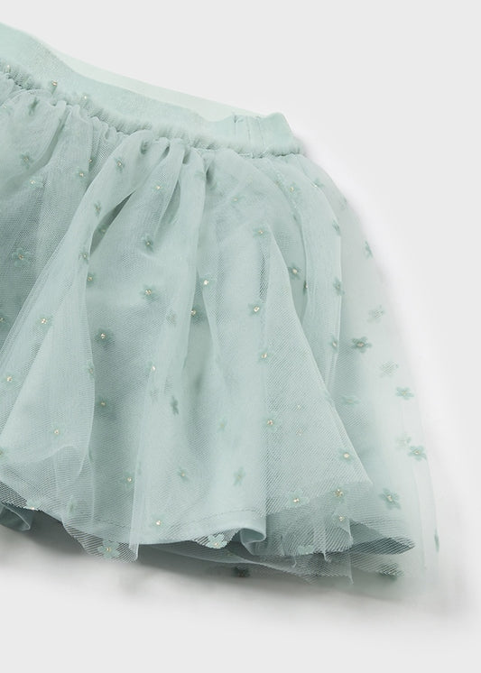Jade tulle skirt