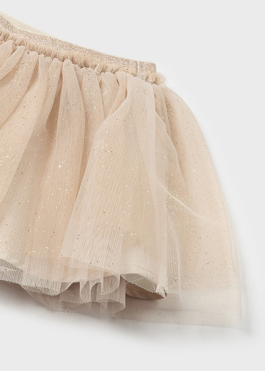 Almond tulle skirt