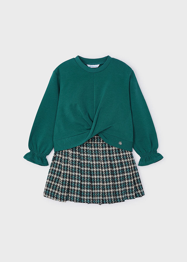 Bottle gre Jacquard short set mayoral
