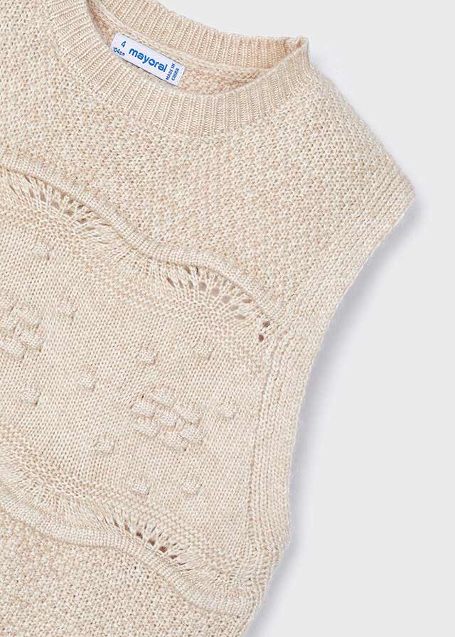 Sand knitting vest