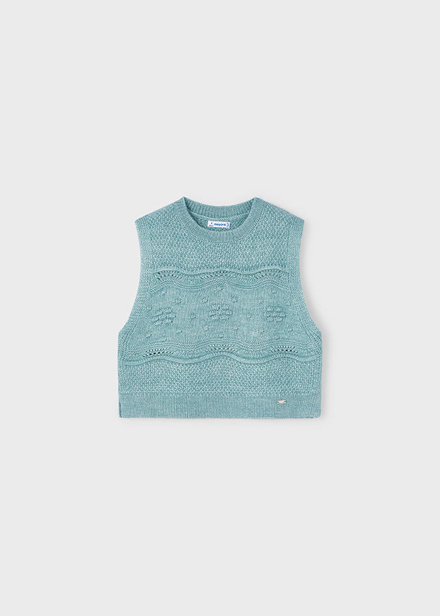 Emerald knitting vest