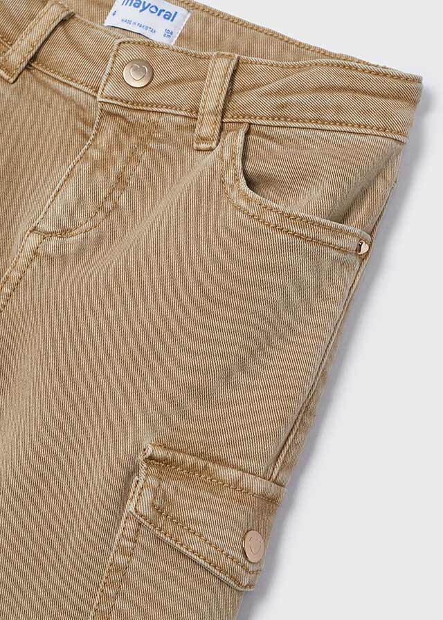 Brown Flared cargo pants