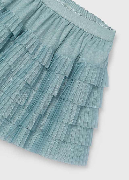 Jade Pleated tulle skirt