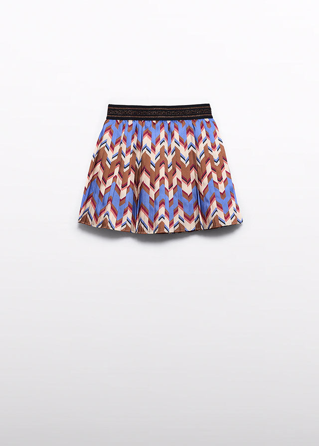 Indigo plated skirt