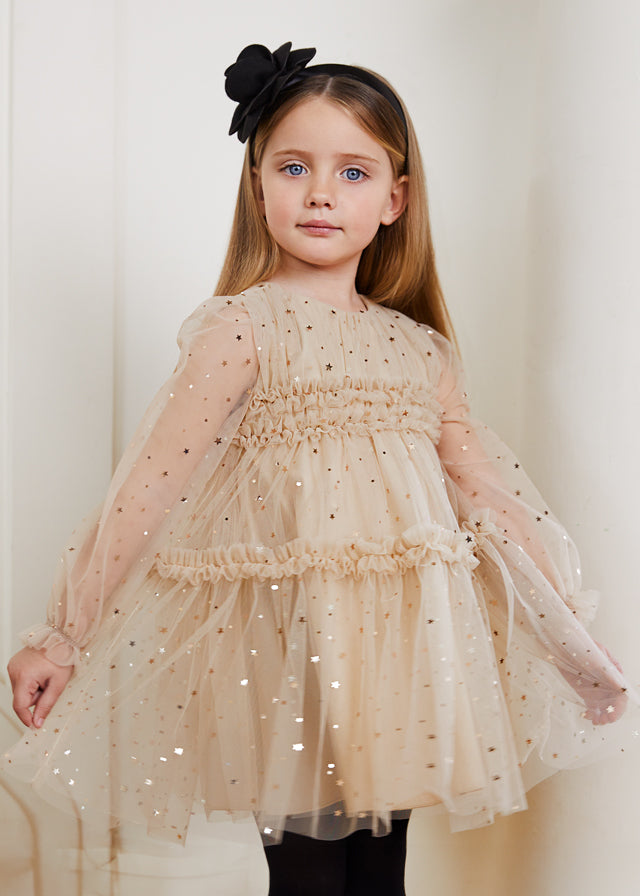Wheat tulle dress