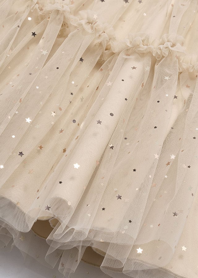 Wheat tulle dress