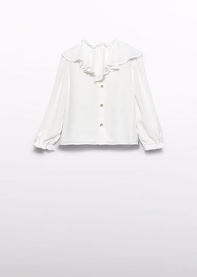 Chiffon ruffles blouse