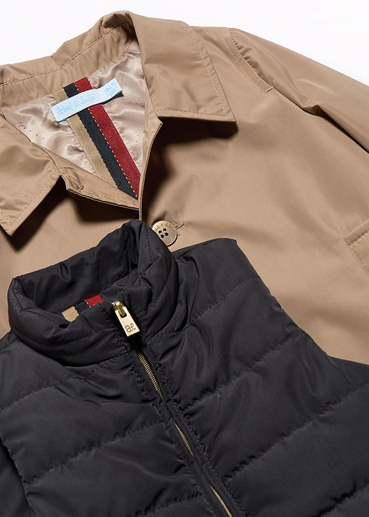 Camel Trench coat w/ interior vest