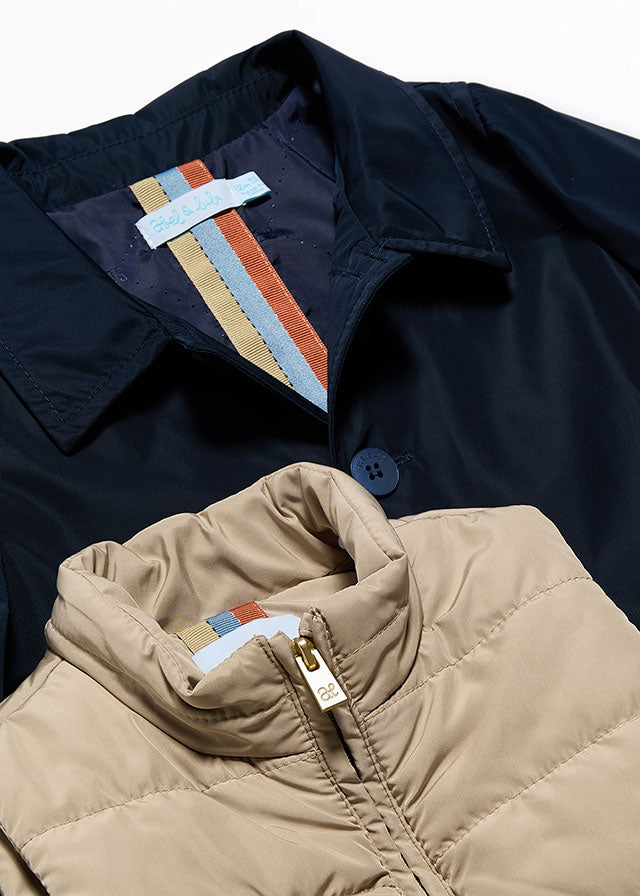 Navy Trench coat w/ interior vest