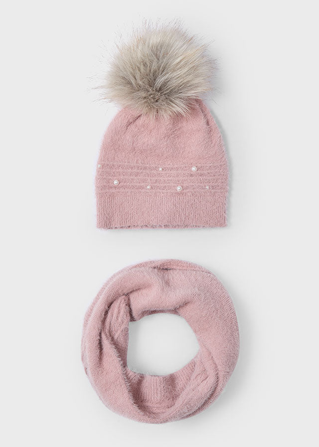 Fur hat & scarf set