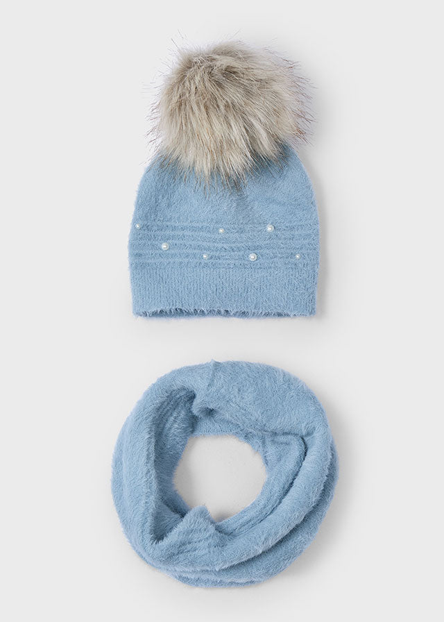 Fur hat & scarf set