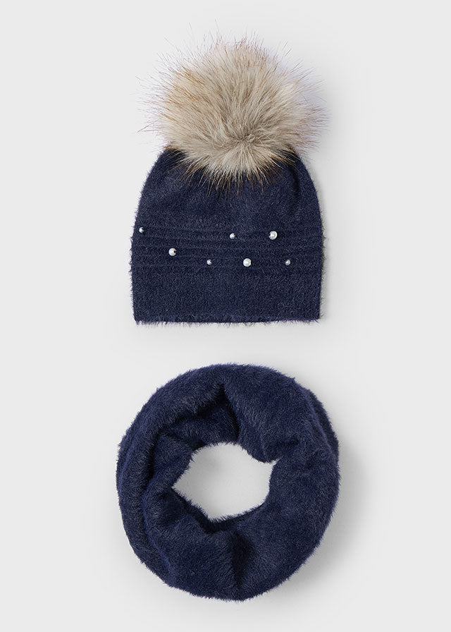 Fur hat & scarf set