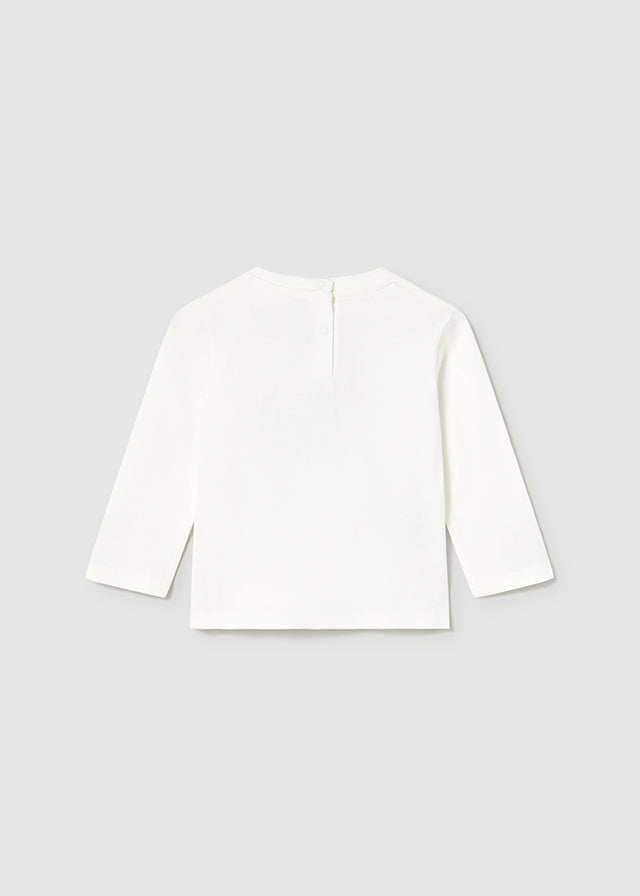 cream fog L/s t-shirt knit applique