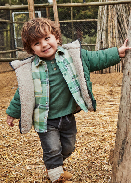 Fir Padded reversible coat