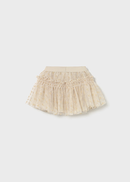 Almond tulle skirt