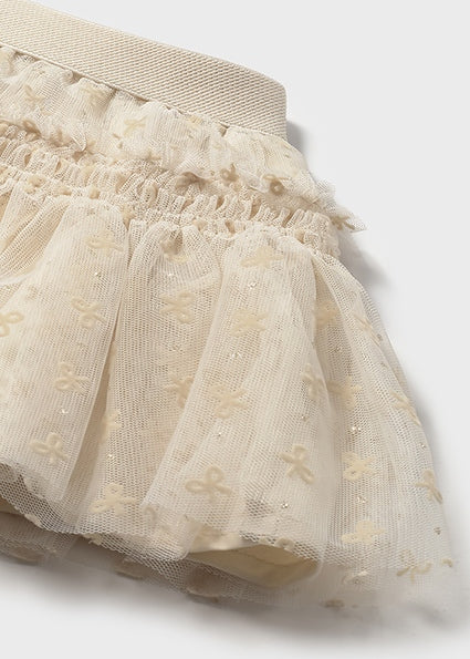 Almond tulle skirt