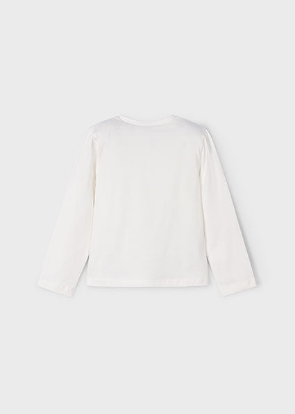 Cream navy L/s shirt dress