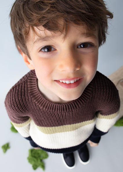 Plum Color-Block jersey top