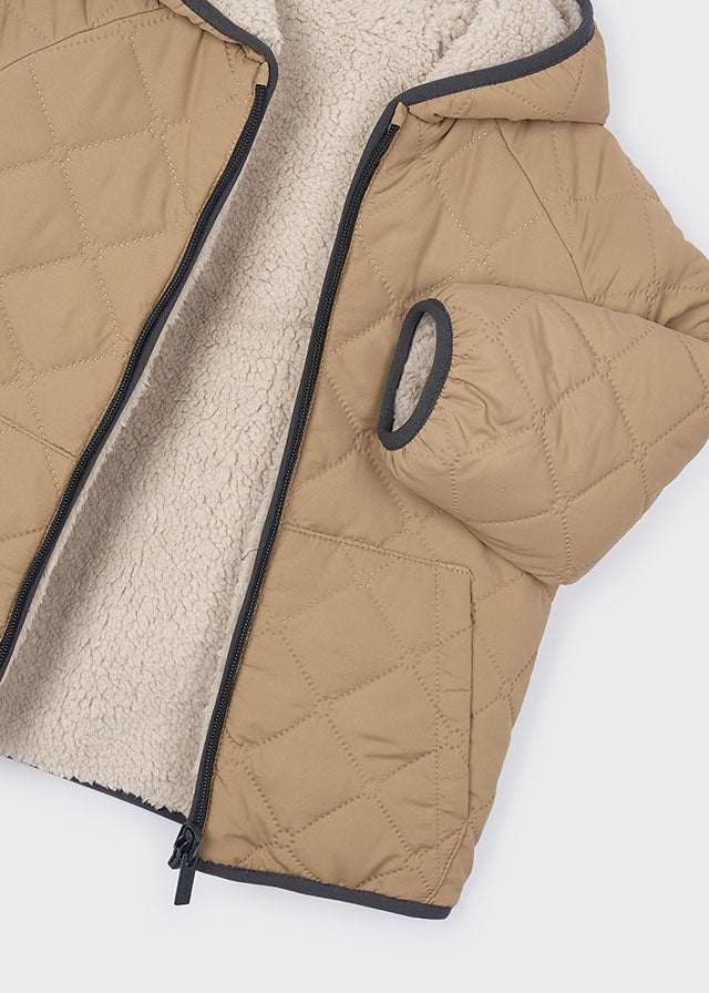 Caramel reversible coat