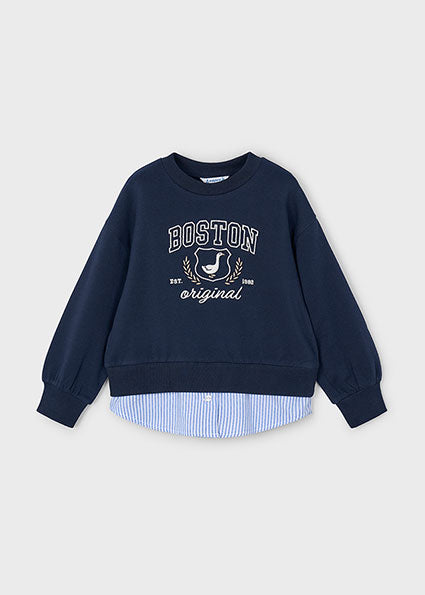 Navy Faldon pullover