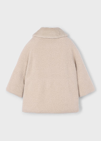 Sand Knitted fur coat