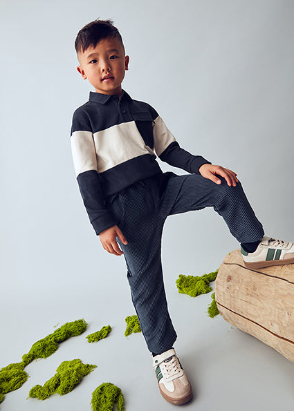 Navy Corduroy joggers