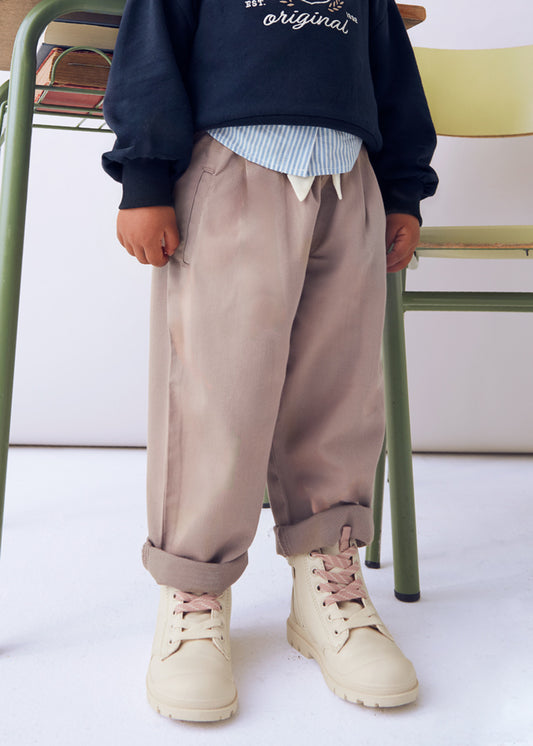 16-Col. Mole paperbag pants