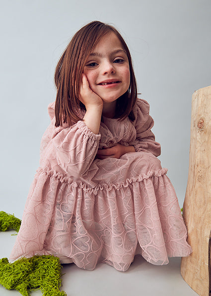 Make up Tulle printed dress