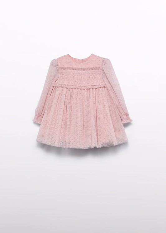 Petal Shimmer tulle dress