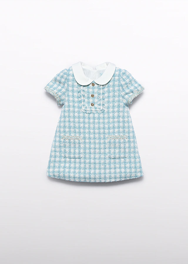 Aqua lurex dress