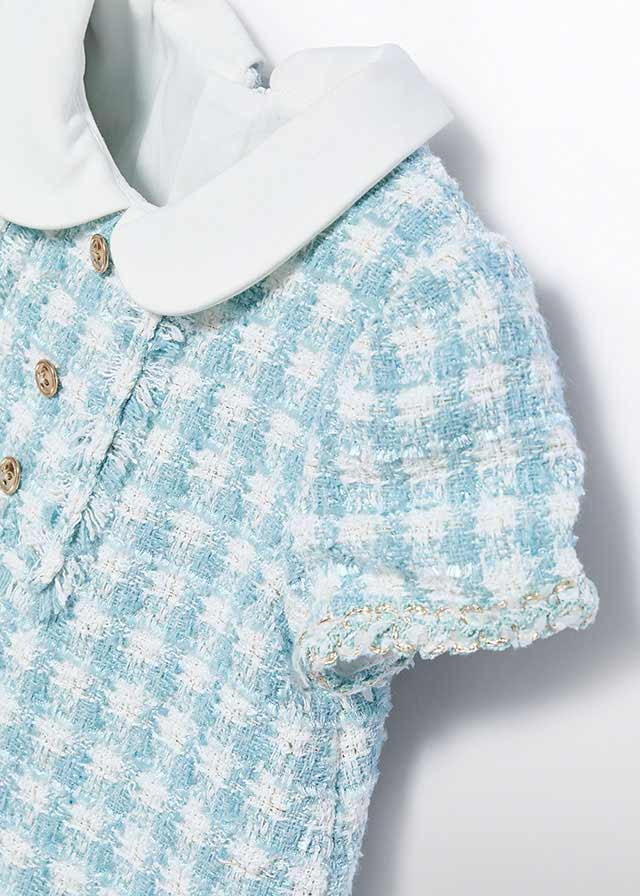 Aqua lurex dress