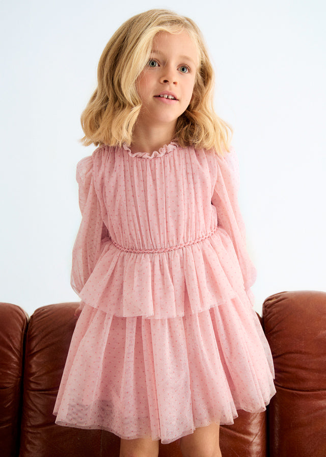 Petal Shimmer tulle dress