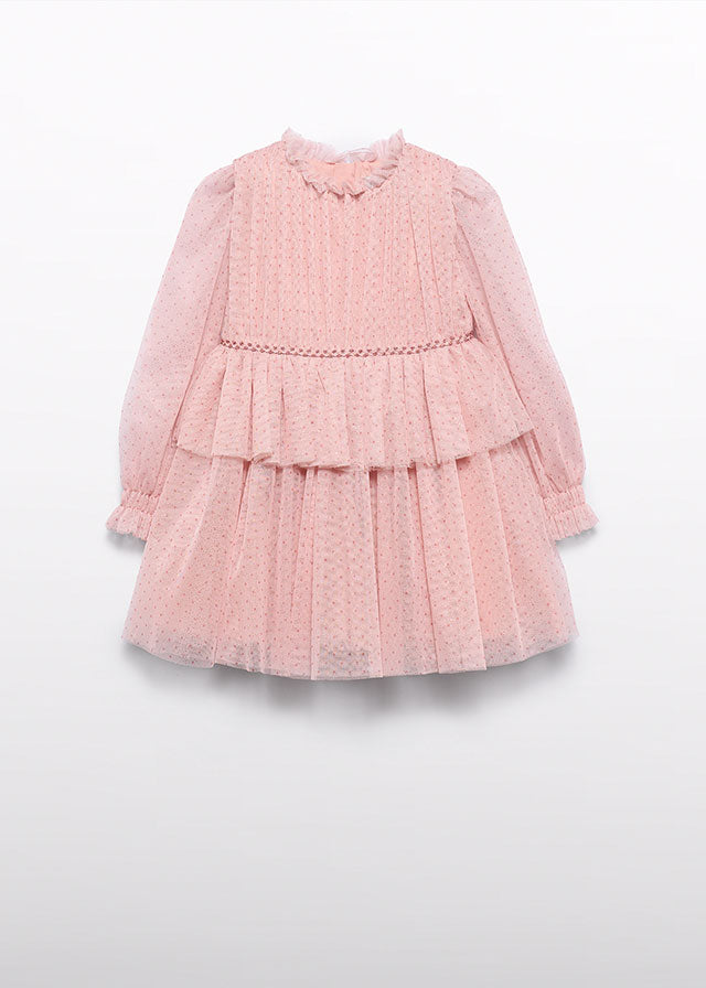 Petal Shimmer tulle dress