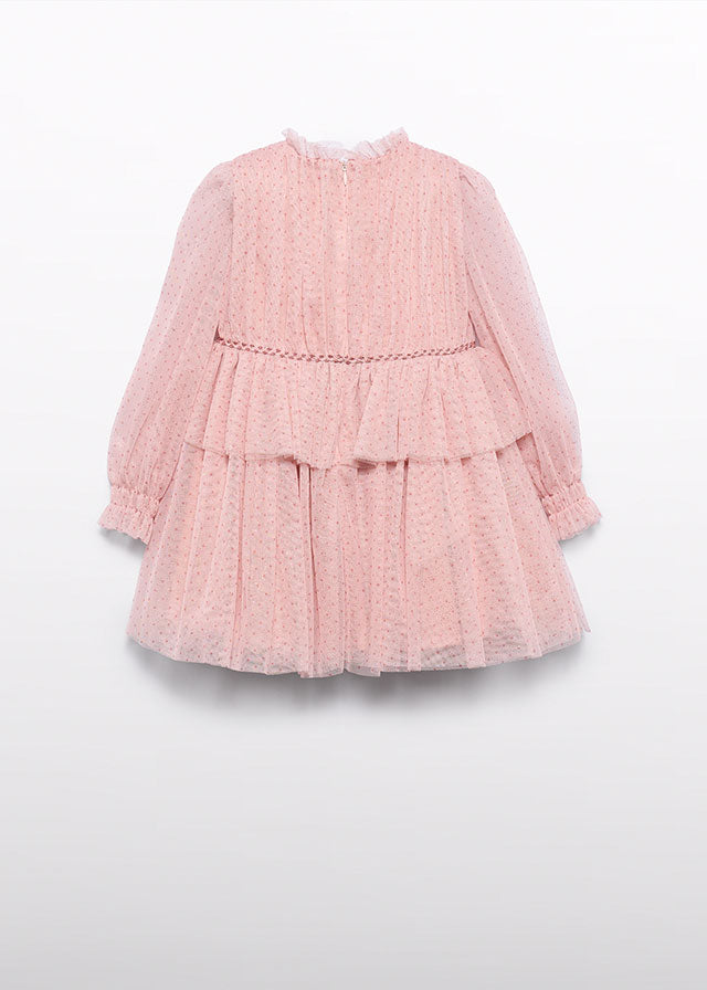 Petal Shimmer tulle dress