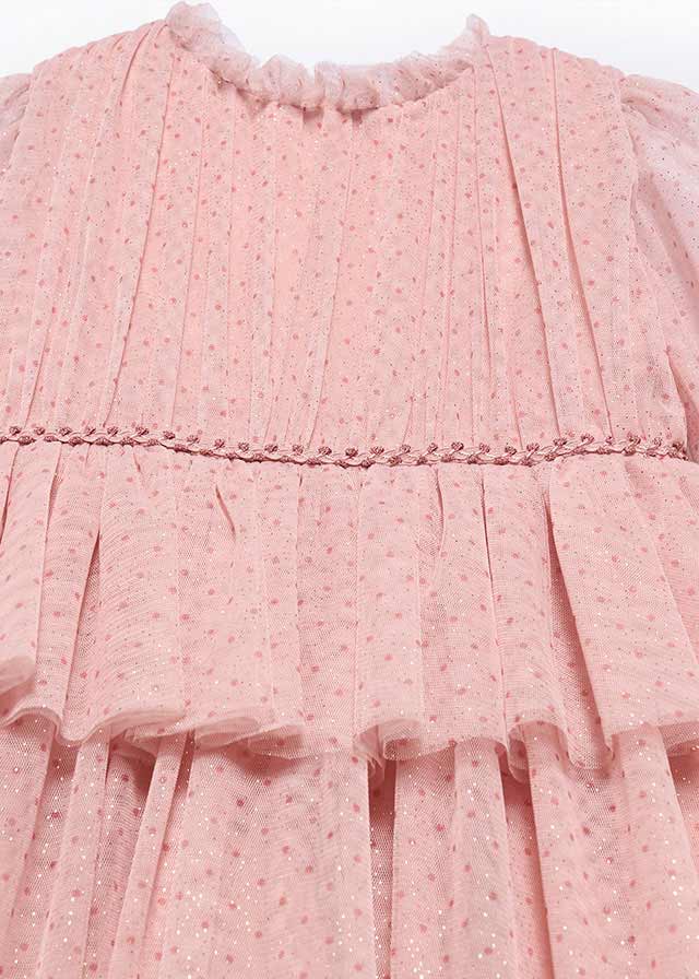 Petal Shimmer tulle dress