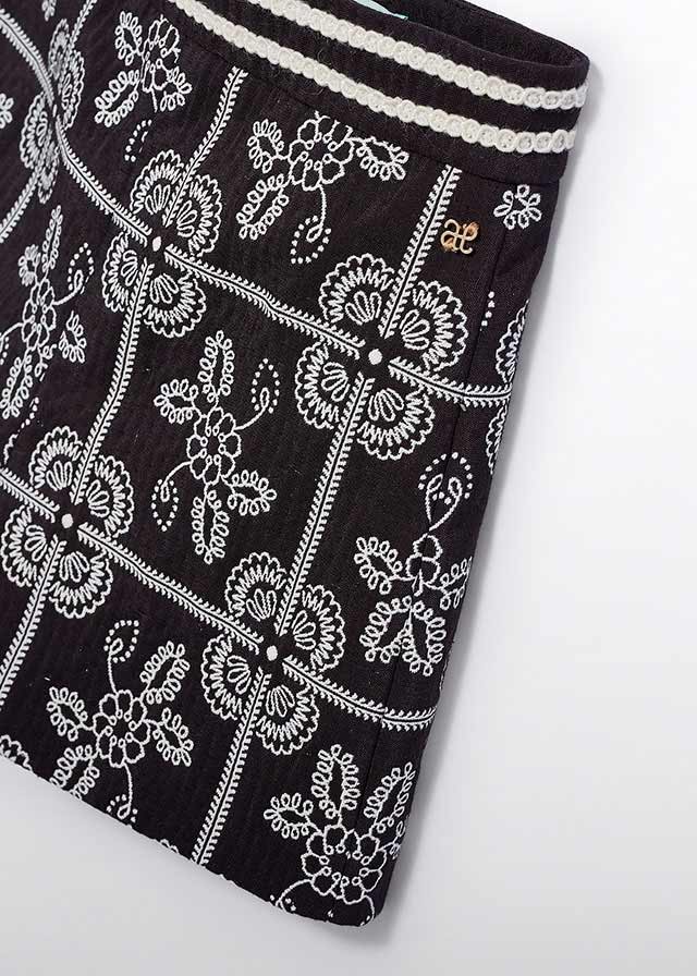 Black Jacquard shorts