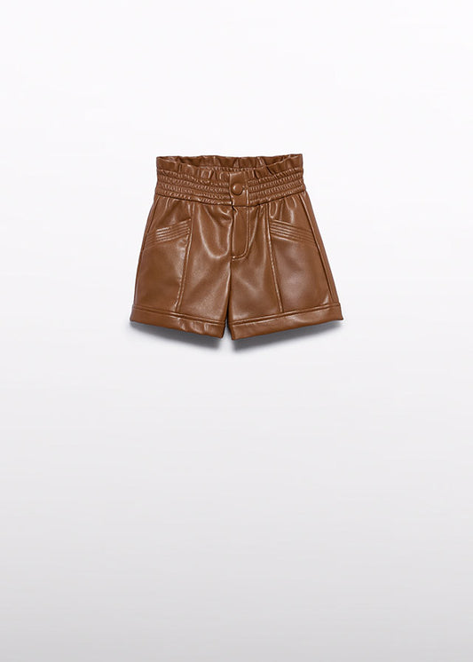 Camel Leathered short