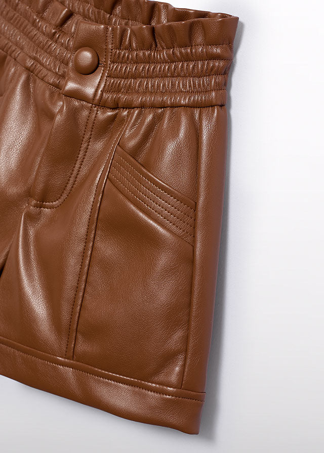 Camel Leathered short