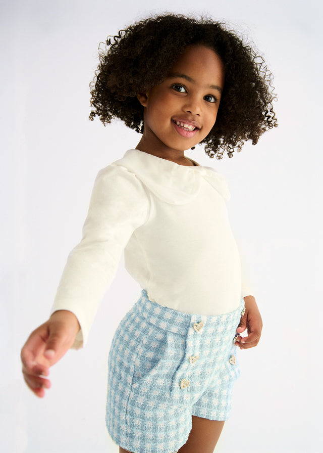 Aqua plaid shorts