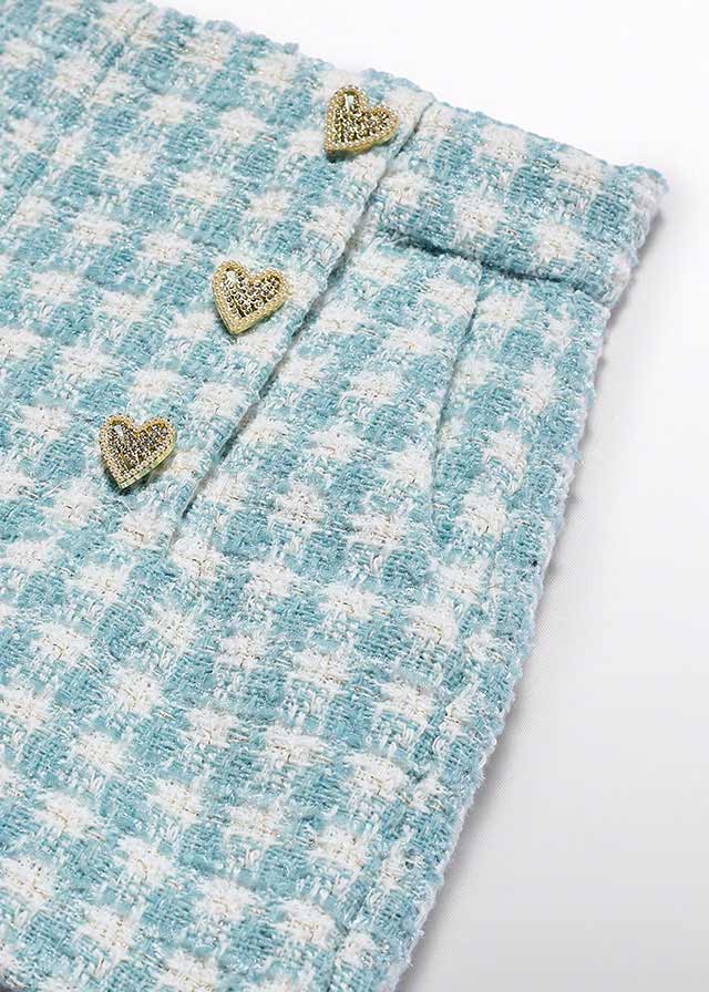 Aqua plaid shorts