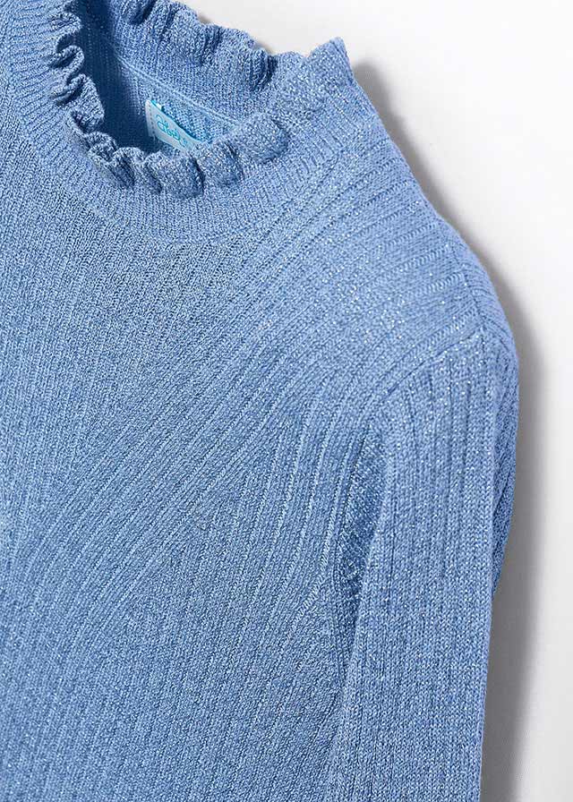 Sky blue knitting turtleneck
