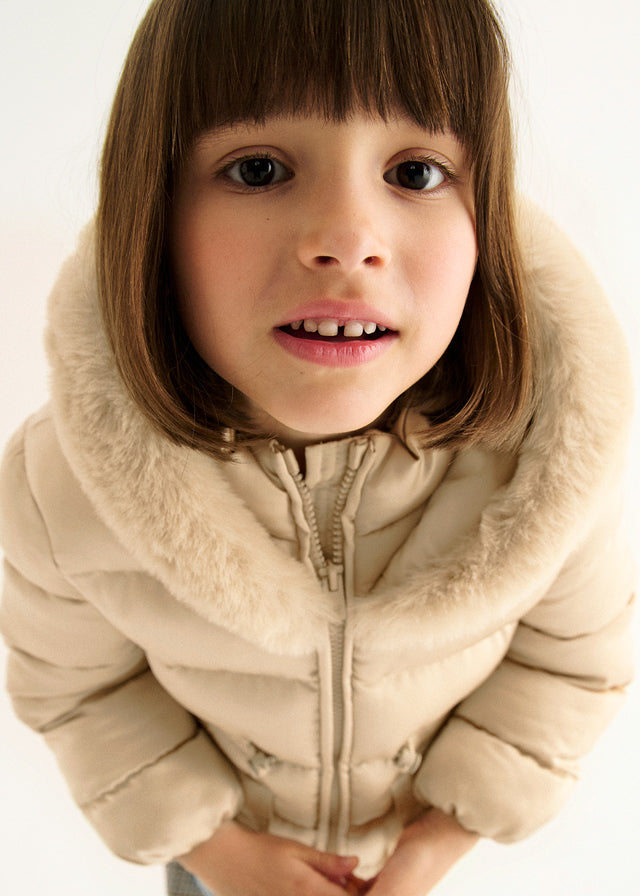 Almond satin coat