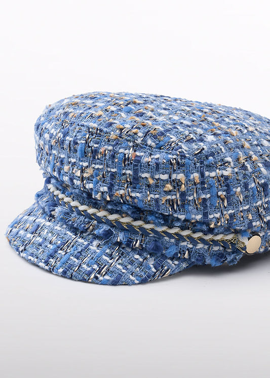 Sky blue tweed cap
