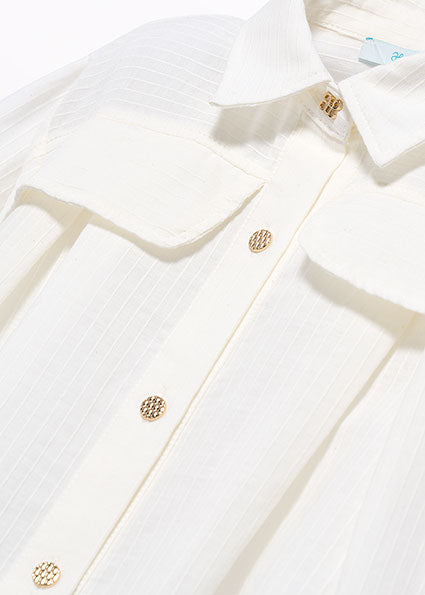 5620- Ivory blouse lapelas