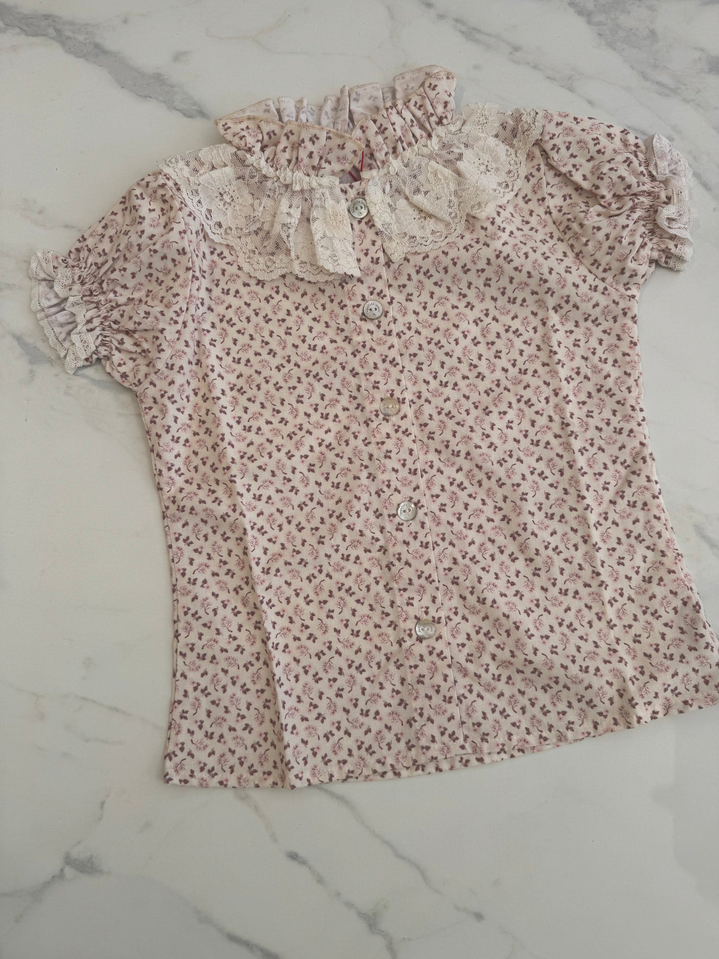 Lace pink blouse