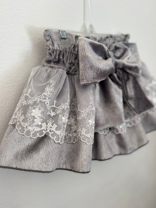 Silver velvet bloomer - PRE ORDER