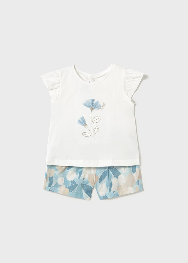 Sky Printed shorts set